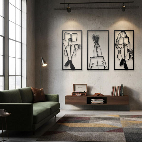 Metal Minimalist Wall Art Gifts for Book Lovers