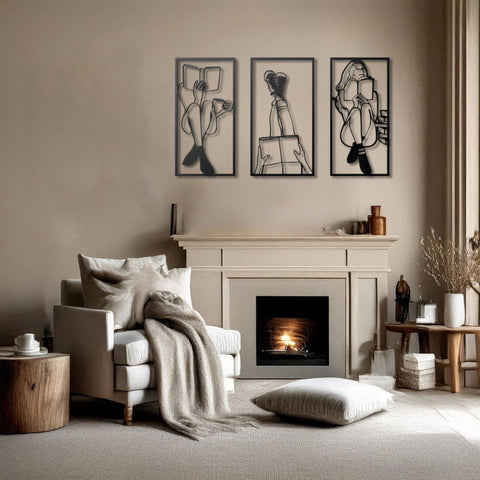 Metal Minimalist Wall Art Gifts for Book Lovers