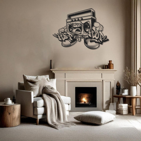 Hip Hop Monster Metal Wall Art