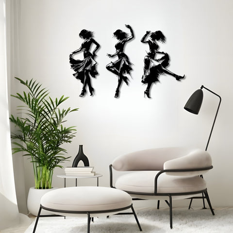Elegant Flamenco Dancers Metal Wall Art