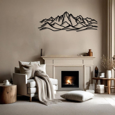 Minimalist Mountain Metal Wall Art