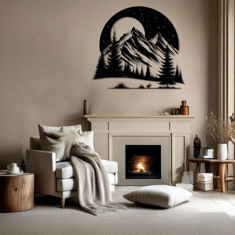 Mountain Nature View Metal Wall Art