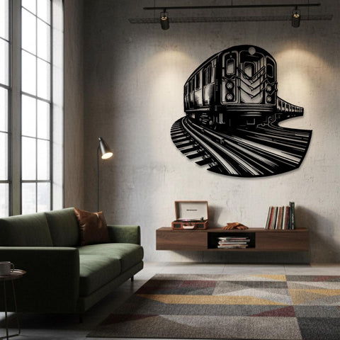 New York City Subway Train Metal Wall Art