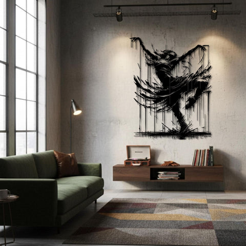 Dance In Rain Metal Wall Art