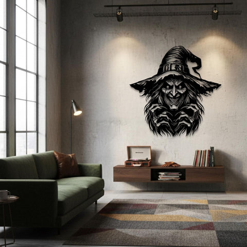 Gothic Witch Metal Wall Art