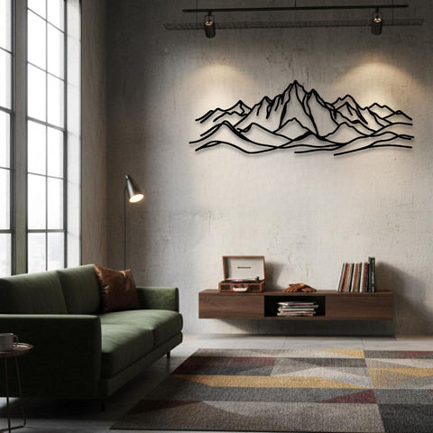 Minimalist Mountain Metal Wall Art