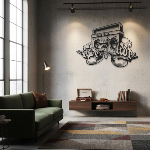 Hip Hop Monster Metal Wall Art