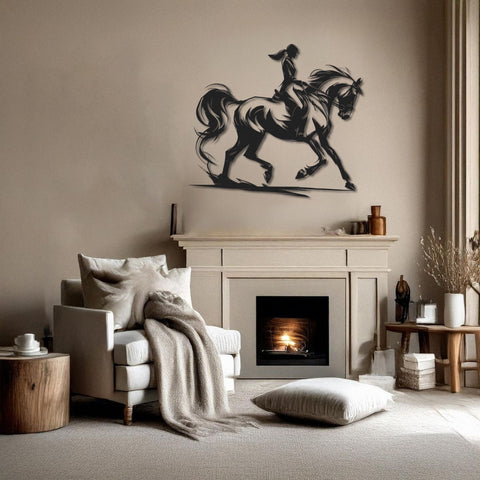 Equestrian Grace Metal Wall Art