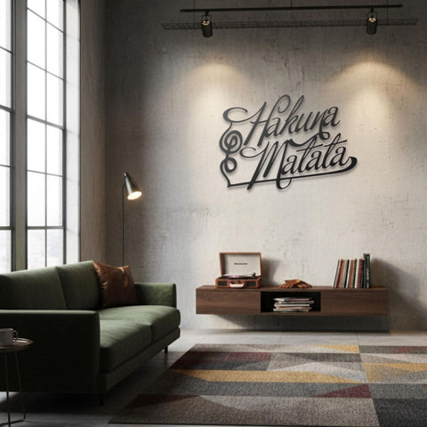 Hakuna Matata Metal Wall Art Decor