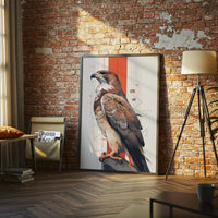 LOCITRECEEL Hawk Minimal Wall Décor Poster – Sleek Bird Illustration Print