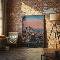 Locwats California Coastal Street Retro Wall Décor Poster Print