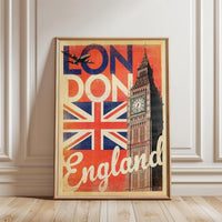 London England Nostalgic Big Ben Décor Poster – Retro Travel Wall Décor