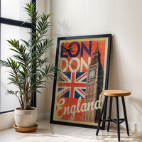 London England Nostalgic Big Ben Décor Poster – Retro Travel Wall Décor