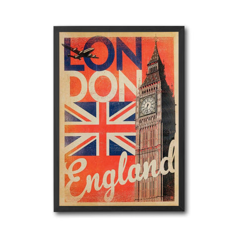 London England Nostalgic Big Ben Décor Poster – Retro Travel Wall Décor