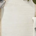 London Modern Shag Area Rug – Beige & Cream in a living room