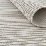 London Modern Shag Area Rug – Beige & Cream – texture close-up
