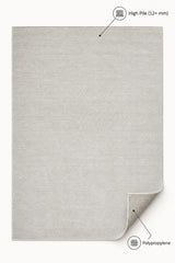 London Modern Shag Area Rug – Beige & Cream – features