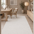 London Modern Shag Area Rug – Cream in a office