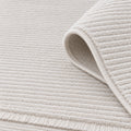 London Modern Shag Area Rug – Cream – texture close-up