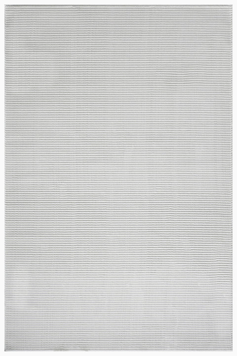 London Modern Shag Area Rug – Gray & Cream