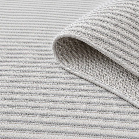 London Modern Shag Area Rug – Gray & Cream – texture close-up