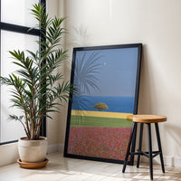 Lone Tree by the Sea Minimal Wall Print Décor Poster Print