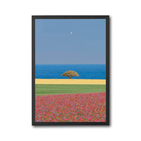 Lone Tree by the Sea Minimal Wall Print Décor Poster Print