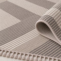 Loop Geometric Area Rug – Gray & Beige – texture close-up
