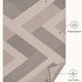 Loop Geometric Area Rug – Gray & Beige – features