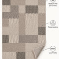 Loop Geometric Area Rug – Taupe & Gray – features