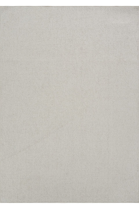 Looped Modern Area Rug – White