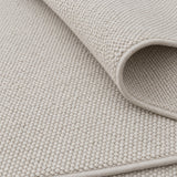 Looped Modern Area Rug – White – texture close-up