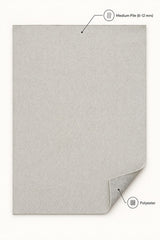 Looped Modern Area Rug – White – features