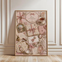 Love Letter Era Quote Home Art Retro Letter Writing Décor Poster Print