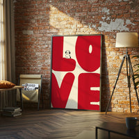 LOVE Pop Art Dog Wall Poster – Sleek Love Quote Dog Home Art
