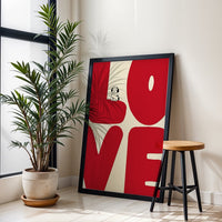 LOVE Pop Art Dog Wall Poster – Sleek Love Quote Dog Home Art