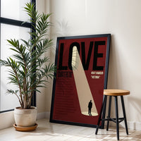 Love Quote Décor Poster Wall Poster – Understated 'So What Is This Love?' Print Inspired by Knut Hamsun