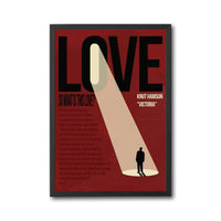 Love Quote Décor Poster Wall Poster – Understated 'So What Is This Love?' Print Inspired by Knut Hamsun