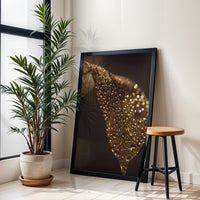 ___m_o_n___ Golden Leaf Aesthetic Home Art Décor Poster Print