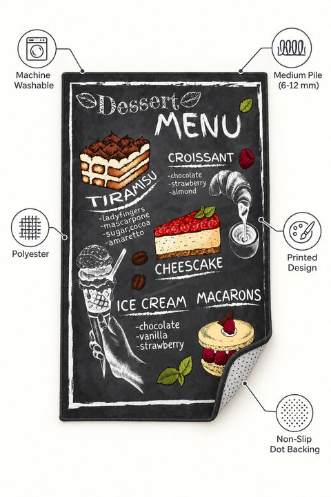Macaron Modern Kitchen Rug – features