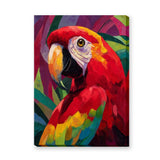 Macaw Parrot Eclectic Wall Art – Vibrant Tropical Bird Portrait