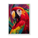 Macaw Parrot Eclectic Wall Art – Vibrant Tropical Bird Portrait
