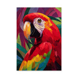 Macaw Parrot Eclectic Wall Art – Vibrant Tropical Bird Portrait