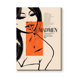 Mad Men Retro Wall Art – Smoking Woman Typography Print