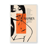 Mad Men Retro Wall Art – Smoking Woman Typography Print