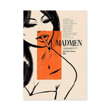 Mad Men Retro Wall Art – Smoking Woman Typography Print