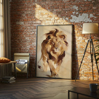 Majestic Lion Painting Wall Décor Poster – Aesthetic Wildlife Canvas Print