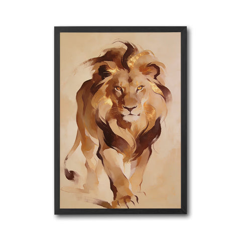 Majestic Lion Painting Wall Décor Poster – Aesthetic Wildlife Canvas Print