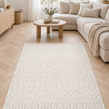 Malta Scandinavian Area Rug – Cream 2 in a living room
