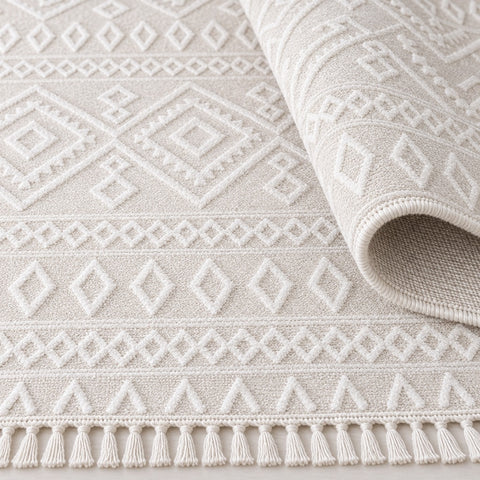 Malta Scandinavian Area Rug – Cream 2 – texture close-up